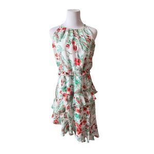 IZ Byer NWT Girls Sleeveless Creamsicle. White Asymmetrical Dress sz 16